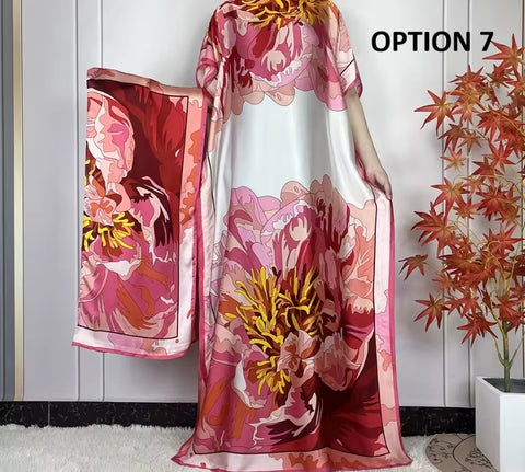 New Fashion Printed Soft Loose Long Maxi Party Dress CODE: KAR4481