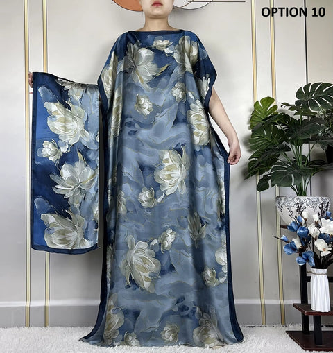 New Fashion Printed Soft Loose Long Maxi Party Dress CODE: KAR4481