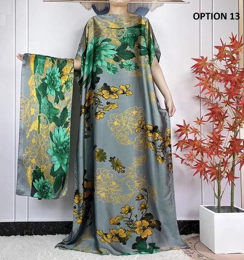 New Fashion Printed Soft Loose Long Maxi Party Dress CODE: KAR4481