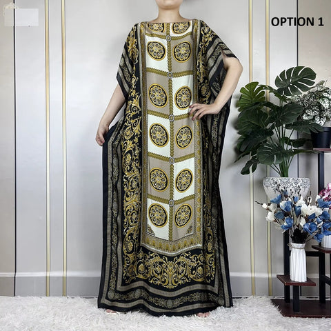 New Fashion Printed Soft Loose Long Maxi Party Dress CODE: KAR4481