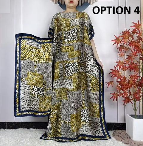 New Fashion Printed Soft Loose Long Maxi Party Dress CODE: KAR4481