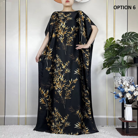 New Fashion Printed Soft Loose Long Maxi Party Dress CODE: KAR4481