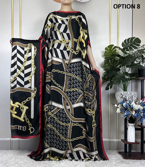 New Fashion Printed Soft Loose Long Maxi Party Dress CODE: KAR4481