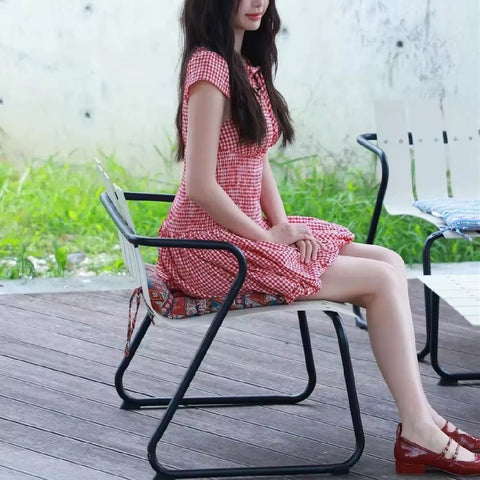 New Fashion Bow Slit O neck Ball Gown Mini Dresses CODE: KAR4482