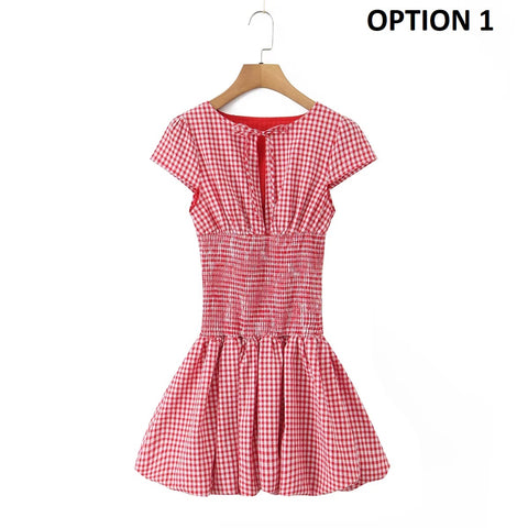 New Fashion Bow Slit O neck Ball Gown Mini Dresses CODE: KAR4482