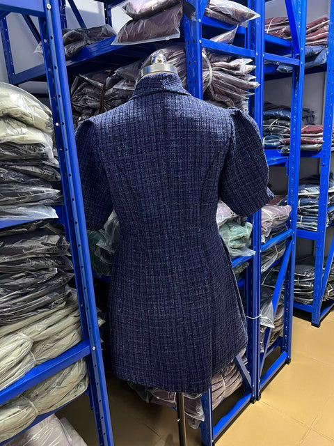 New Fashion Suit Collar Cardigan Elegant Mini Dress CODE: KAR4488