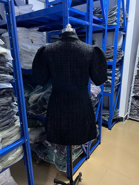 New Fashion Suit Collar Cardigan Elegant Mini Dress CODE: KAR4488