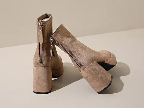 New Platform Square High Heels Shoes CODE: KAR4492