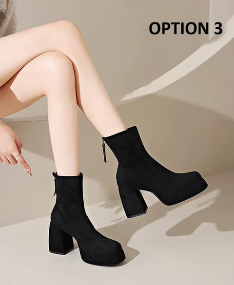 New Platform Square High Heels Shoes CODE: KAR4492