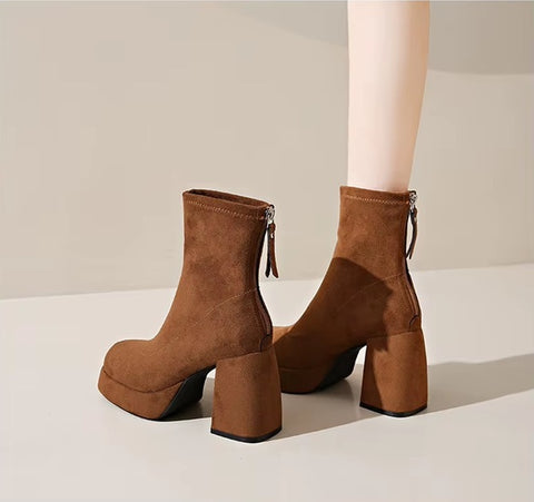 New Platform Square High Heels Shoes CODE: KAR4492