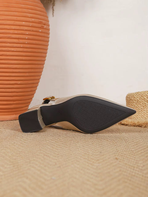 New Fashion Bloomsteps Pointed Toe Slip-On Sexy High Chunky Heels CODE: KAR4498