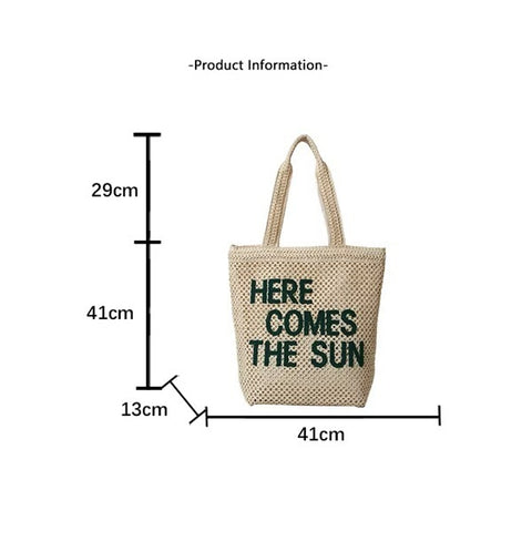 New Hot Letter Straw Woven Shoulder Tote Bags CODE: KAR4507