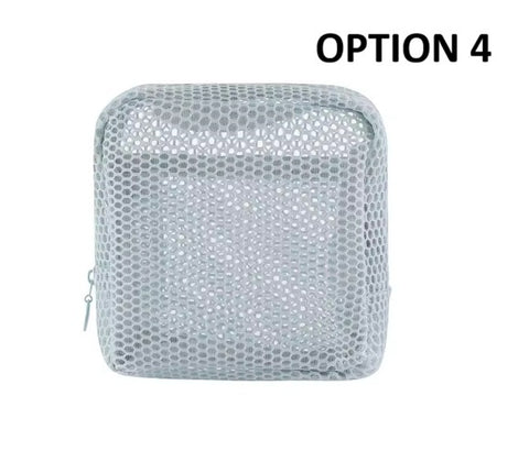 New Square Mesh Portable Storage Bag with Zipper CODE: KAR4510