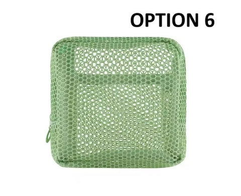 New Square Mesh Portable Storage Bag with Zipper CODE: KAR4510