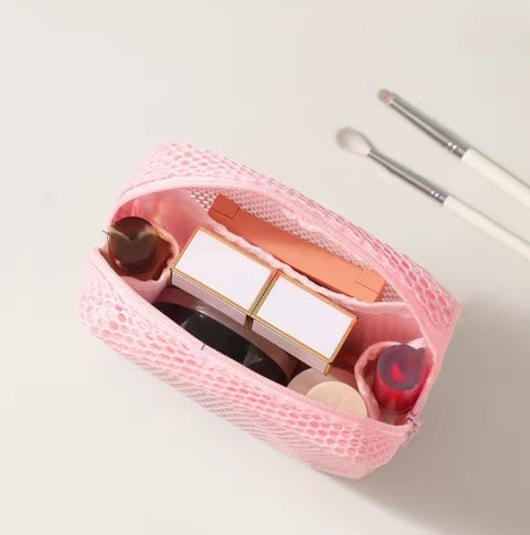 New Square Mesh Portable Storage Bag with Zipper CODE: KAR4510