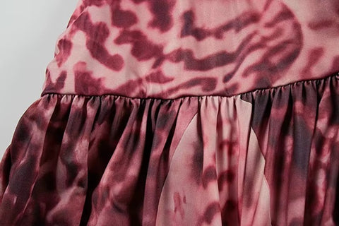 New Printed Sexy Off-Shoulder Crop Top And Split Skirt 2 Pieces Set CODE: KAR4511