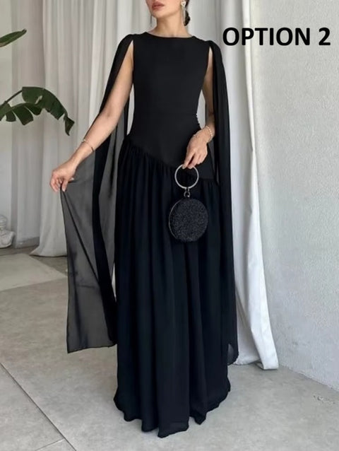 New O Neck Solid Slim Sleeveless Party Dress CODE: KAR4514