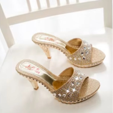 New High Heeled Sexy Rhinestone Sandals CODE: KAR4518