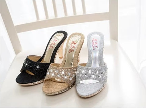 New High Heeled Sexy Rhinestone Sandals CODE: KAR4518