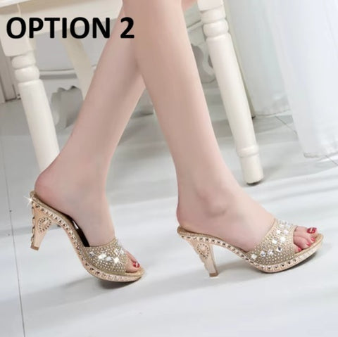 New High Heeled Sexy Rhinestone Sandals CODE: KAR4518
