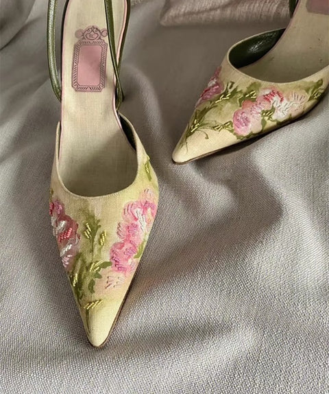 New Pointed Toe Flower Fashion Gladiator Party Heels CODE: KAR4519