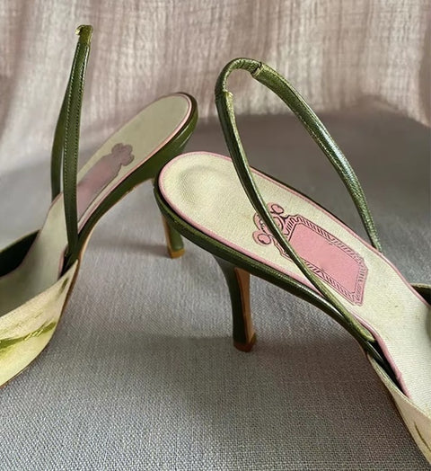 New Pointed Toe Flower Fashion Gladiator Party Heels CODE: KAR4519