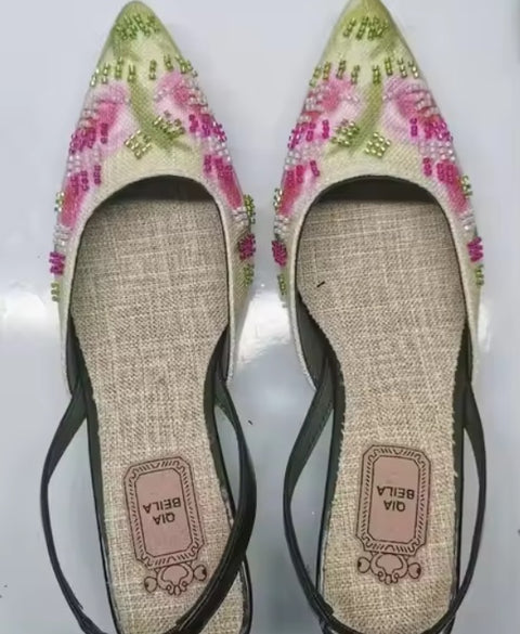 New Pointed Toe Flower Fashion Gladiator Party Heels CODE: KAR4519