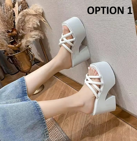 New Chunky High Heel Summer Trendy Platform Sandals CODE: KAR4524