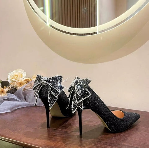 New Rhinestone Pointed Toe Super High Heels CODE: KAR4530