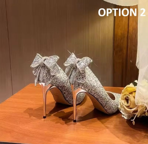 New Rhinestone Pointed Toe Super High Heels CODE: KAR4530