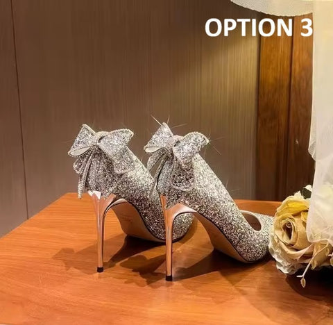 New Rhinestone Pointed Toe Super High Heels CODE: KAR4530