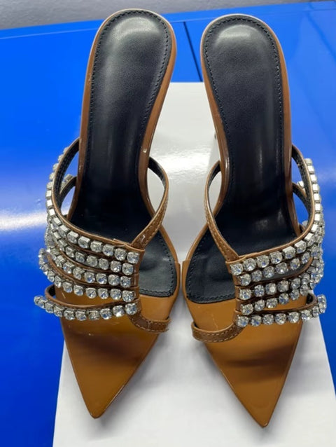 New Rhinestone Pointed End Commuting Fashion Heels CODE: KAR4532