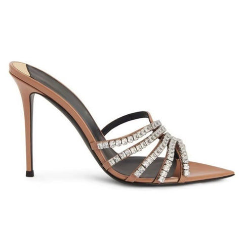 New Rhinestone Pointed End Commuting Fashion Heels CODE: KAR4532