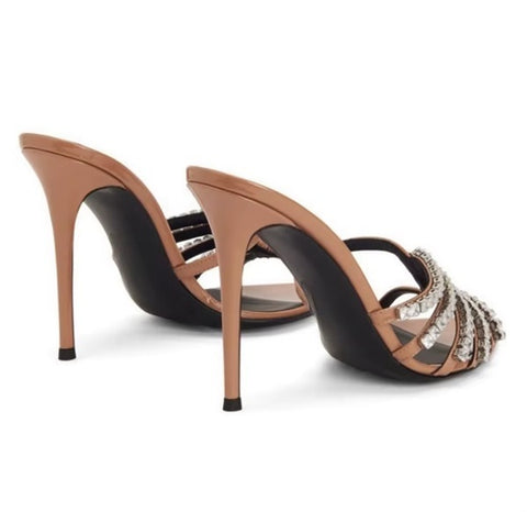 New Rhinestone Pointed End Commuting Fashion Heels CODE: KAR4532