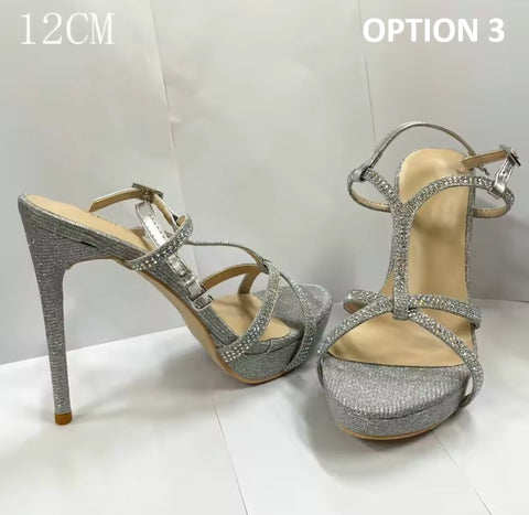 New Beauty Fashion Glite Uppers Pointy Thin Heel High Heel Sandals CODE: KAR4533