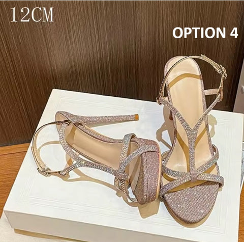 New Beauty Fashion Glite Uppers Pointy Thin Heel High Heel Sandals CODE: KAR4533