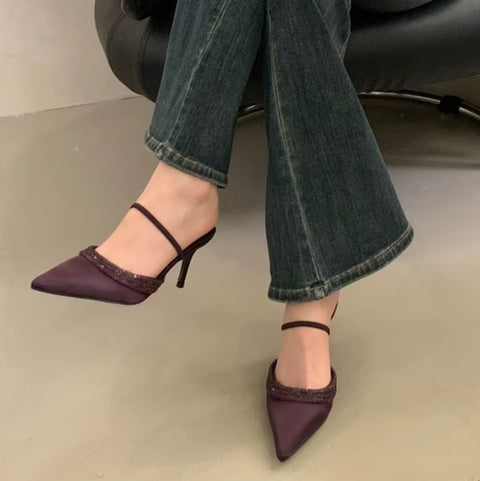 New Spring and Autumn Pointed High-heeled Sandals CODE: KAR4534