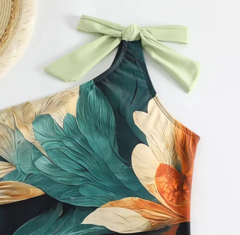 New One-Shoulder Chiffon Long Skirt Casual Bathing Suit CODE: KAR4540