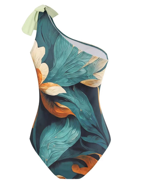 New One-Shoulder Chiffon Long Skirt Casual Bathing Suit CODE: KAR4540