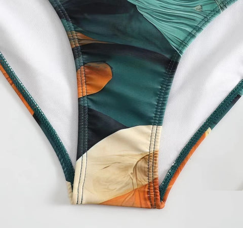 New One-Shoulder Chiffon Long Skirt Casual Bathing Suit CODE: KAR4540