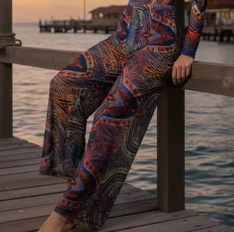 New Long Sleeve with Zip Front Leggings Swimwear CODE: KAR4541