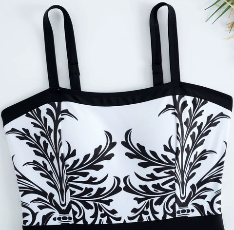 New Beach Bathing High Elasticity Swimwear Skirt Set CODE: KAR4547