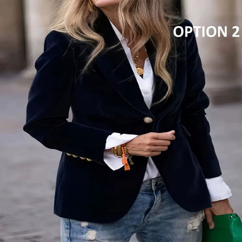 New Fashion Single Button Suit Collar Blazer Coat CODE: KAR4563