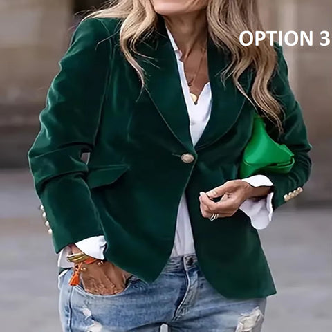 New Fashion Single Button Suit Collar Blazer Coat CODE: KAR4563