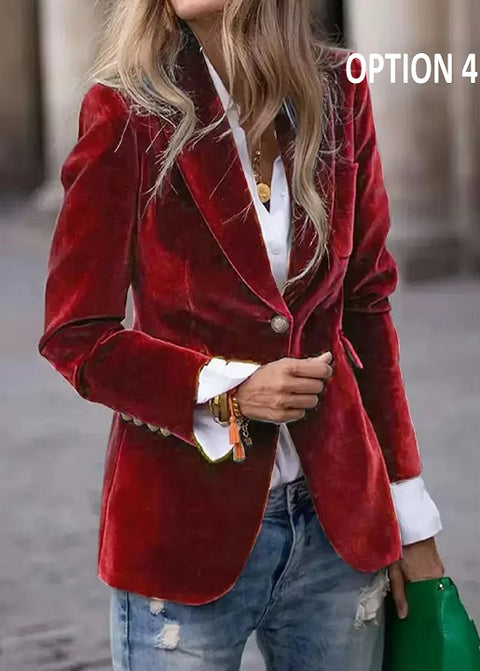 New Fashion Single Button Suit Collar Blazer Coat CODE: KAR4563