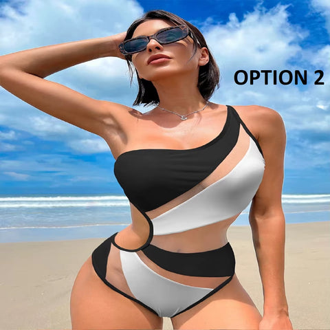 New Sexy Spliced Hollow Out Swimwear CODE: KAR4565