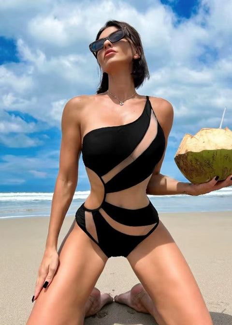 New Sexy Spliced Hollow Out Swimwear CODE: KAR4565