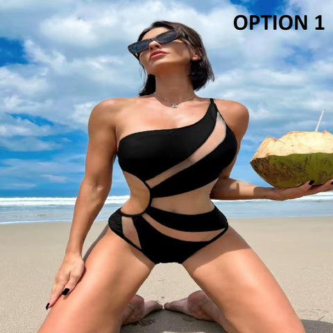 New Sexy Spliced Hollow Out Swimwear CODE: KAR4565