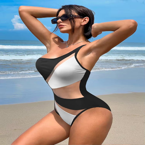 New Sexy Spliced Hollow Out Swimwear CODE: KAR4565