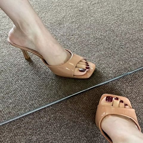 New Summer Square Toe Thin Heels CODE: KAR4568